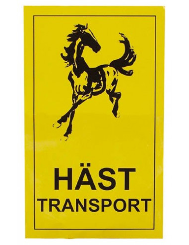Klisterdekal Hästtransport 30x50 Klisterdekal Hästtransport 30x50