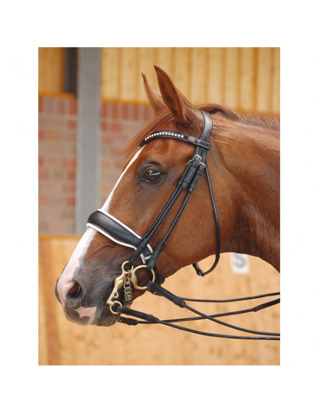 Dyón Rundsytt Kandarträns vitfodrad bred pullback Svart Full