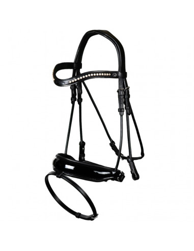 Dyón Rundsytt träns bred lackad...