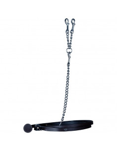 Dyón Lädergrimskaft med kedja WO 2m Svart