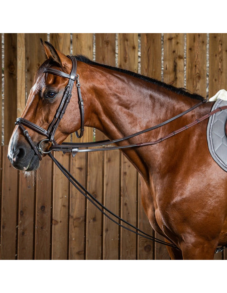 Dyón Gramantygel 13mm i läder + fäste WO Brun Cob