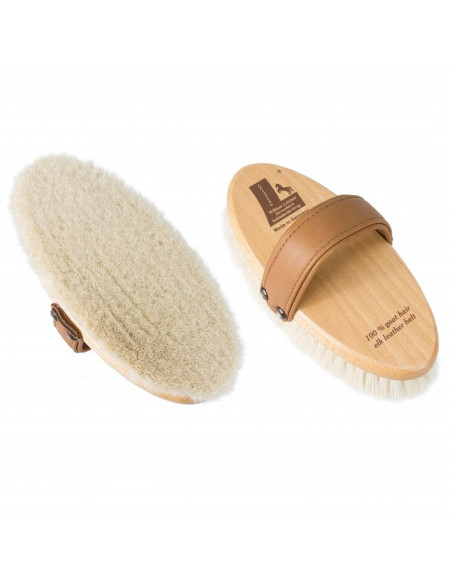 Ryktborste stor i ädelträ med gethår