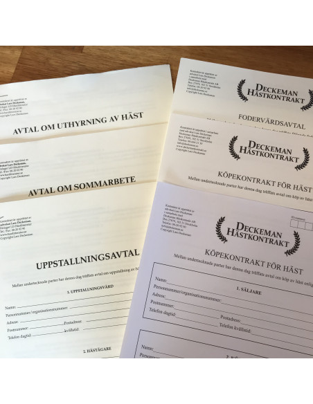 Avtal om uthyrning av häst