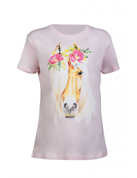 HKM T-shirt Flower Horse