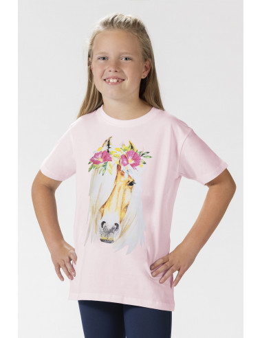 HKM T-shirt Flower Horse