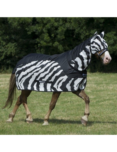Bucas Buzz-off Rain Combi Neck Zebra