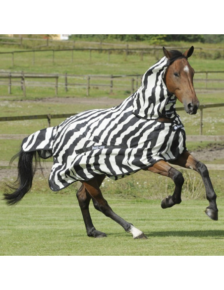 Bucas Buzz-Off Full Neck Zebra
