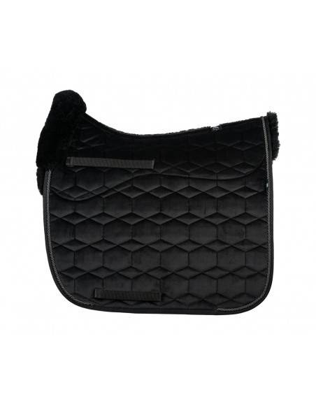 Mattes fårskinnsschabrak Velvet kant fram toniton