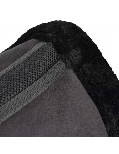 HS Sadelpad Faux Fur Svart