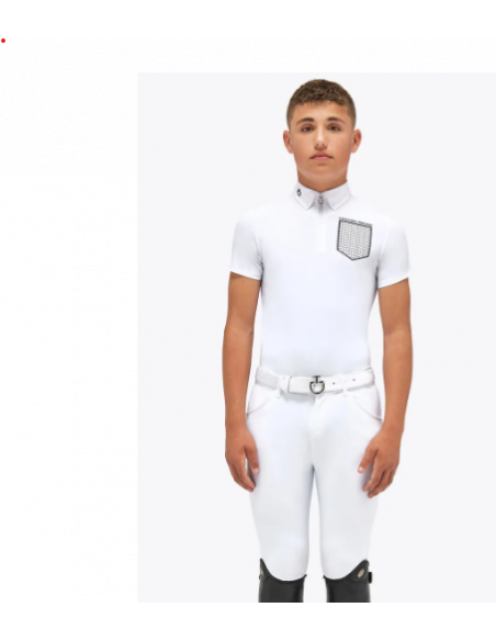 Cavalleria Toscana Flock Pocket S/S Zip Competition Polo