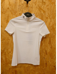 Cavalleria Toscana Cross Stitch Print Jersey S/S Button Up