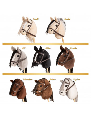 Käpphäst Greta Svart/Vit Man