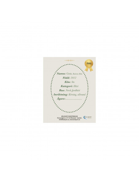 Käpphäst Greta Svart/Vit Man