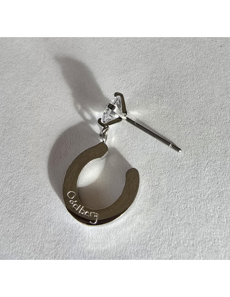 Örhänge Hästsko med sten