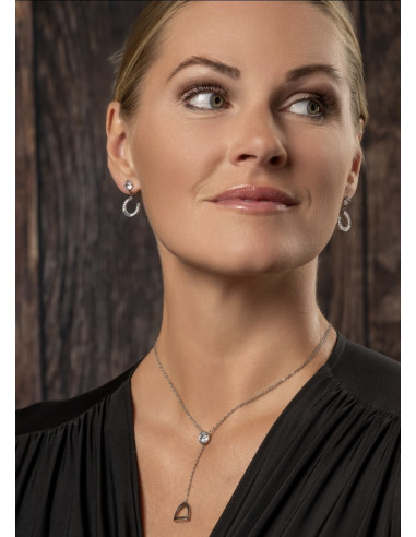 Örhänge Hästsko med sten