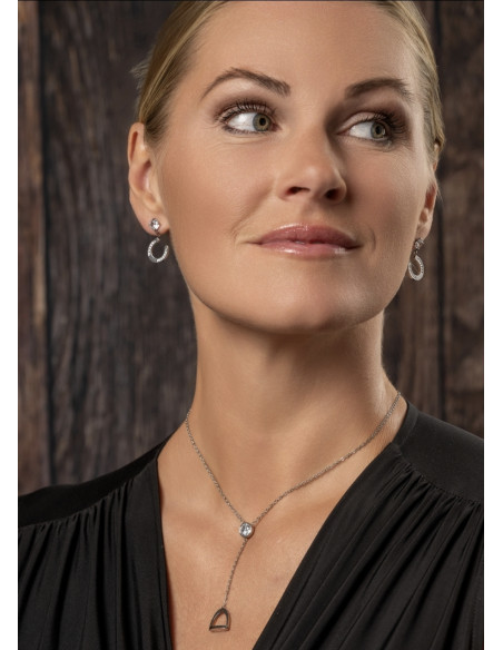 Örhänge Hästsko med sten