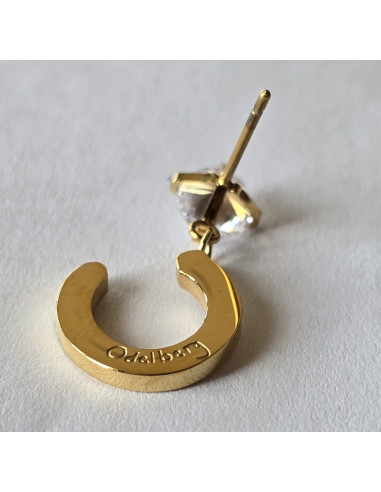 Örhänge Hästsko med sten