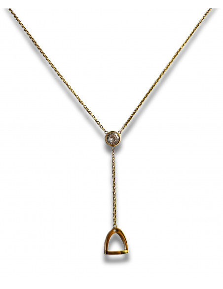 Halsband stigbygel med sten