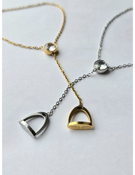 Halsband stigbygel med sten