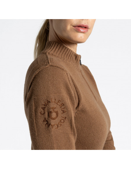 Cavalleria Toscana Pure Wool Turleneck Half Zip Sweater