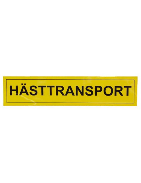 Klisterdekal Hästtransport 90x20