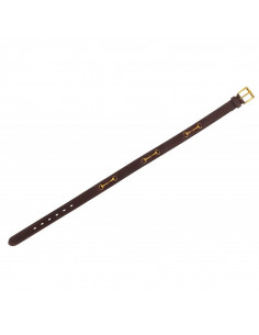 Läderbälte med bett Brun 70cm 2