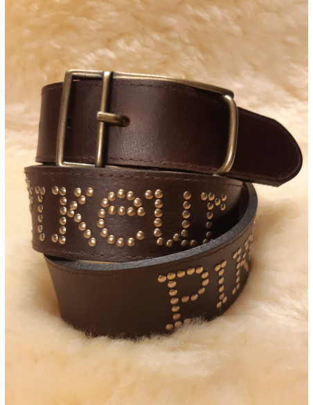 Pikeur Läderskärp med Pikeur i nitar brun 75cm