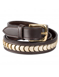 Bocaj Läderbälte med halvmåneklinkers