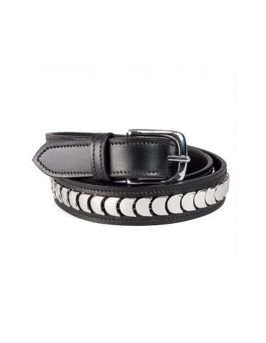 Bocaj Läderbälte med halvmåneklinkers