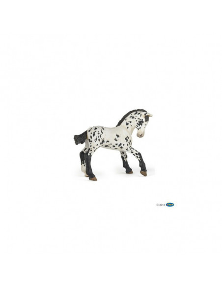 Papo Svart Appolosa föl