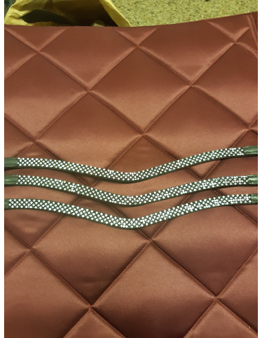 Swarovskipannband Silver/Svart