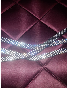 Swarovskipannband Silver/Svart