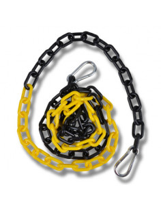 Plastkätting 2m svart/gul